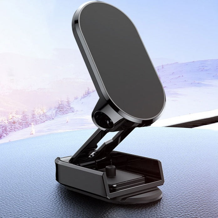 Ergonomisk magnetisk telefonholder for bil, sikrer smarttelefonen trygt under kjøring.