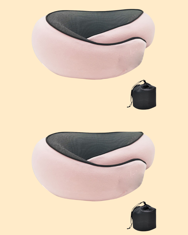 Høykvalitets minneskum reisepute med ergonomisk design for perfekt tilpasning til nakken, ideell for alle reiser.