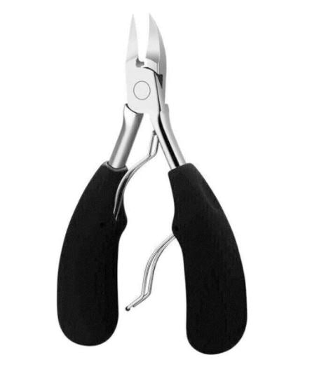 Ergonomisk negleklipper i rustfritt stål for tånegler, designet for presis klipping av tykke negler, hjemmebruk pedikyr.