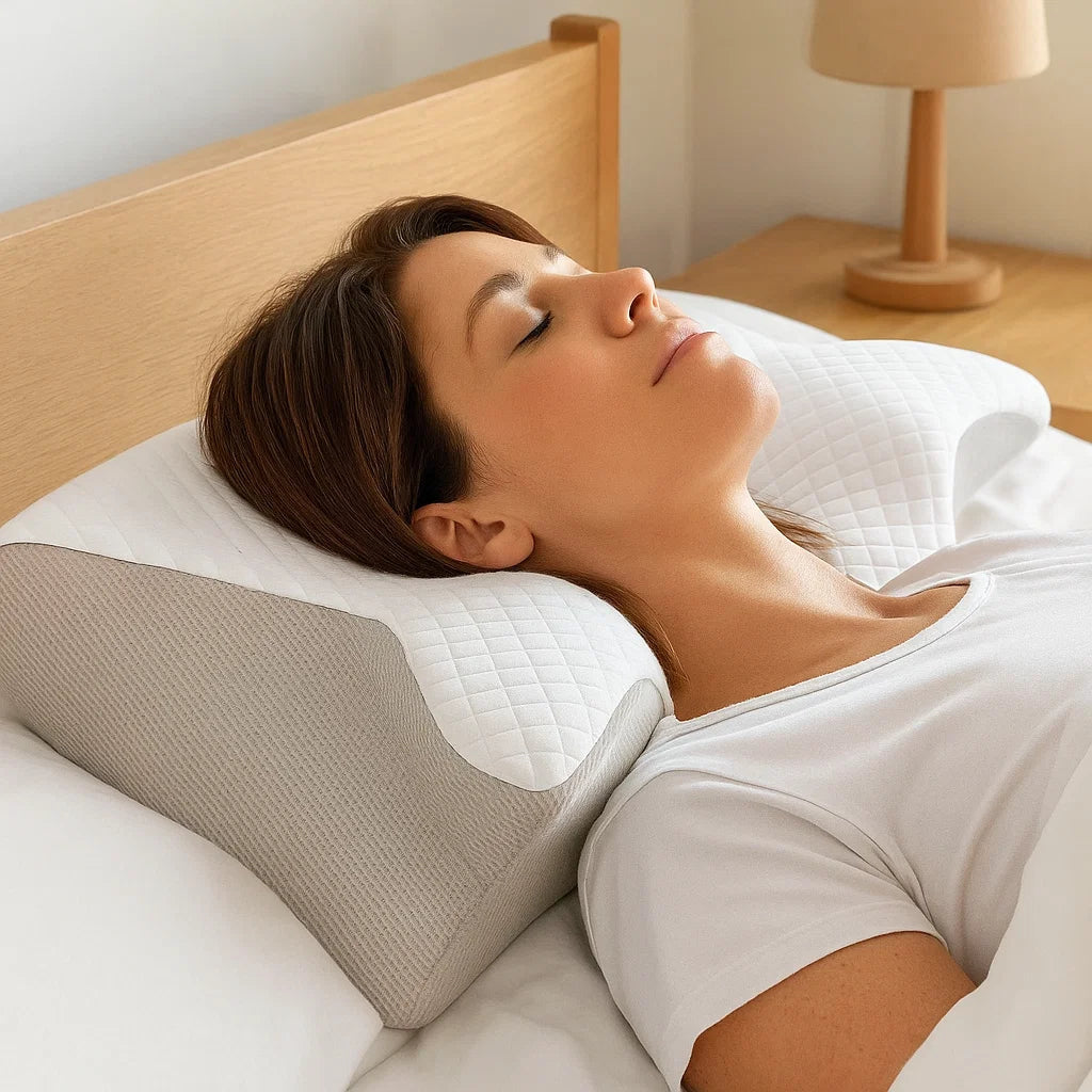 Komfortabel ergonomisk sengepute. Optimal støtte til nakken og hodet for avslappet søvn.