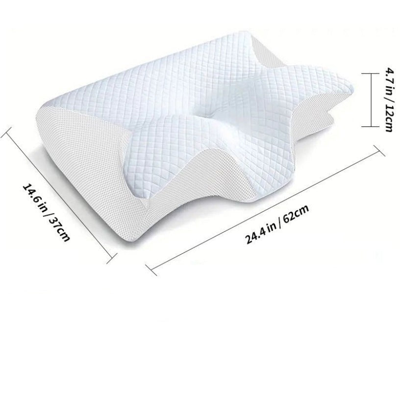 Sengepute for trykkavlastning. Ergonomisk form for dyp søvn og redusert nakkespenning.