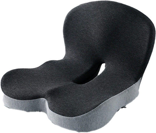 Unisex minneskum setepute med avlastende korsryggstøtte for ryggkomfort ved kontorarbeid og bilkjøring.