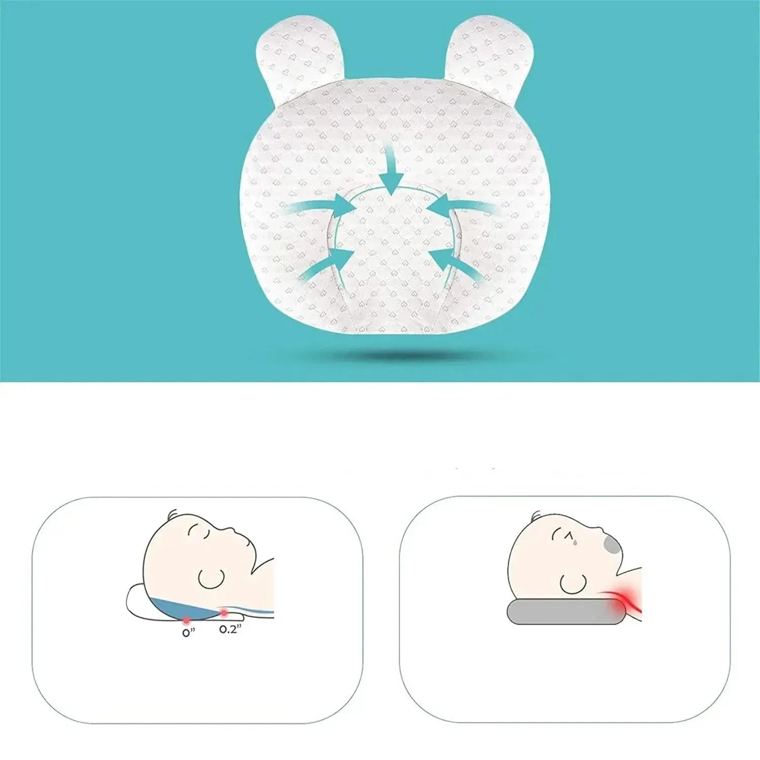 Søt og funksjonell babypute for spedbarn, perfekt for barnerommet og som babygave