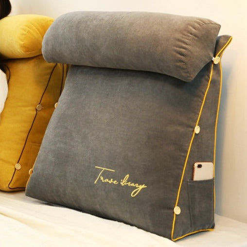 Ergonomisk ryggstøttepute, trekantet design som passer perfekt i seng og sofa for hjemmet.