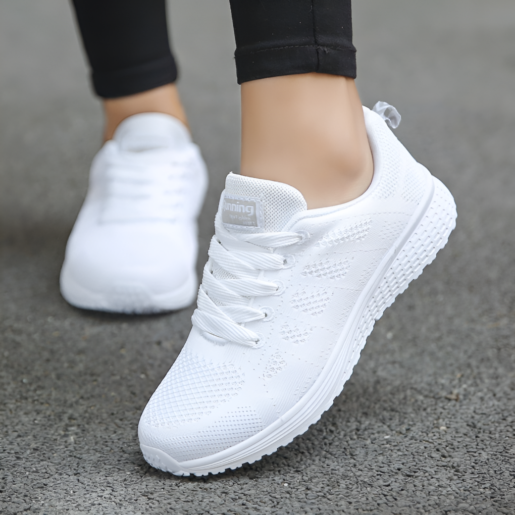 Ergonomiske damesneakers i lettvekt for optimal støtte og komfort, ideell for fritid og hverdag.