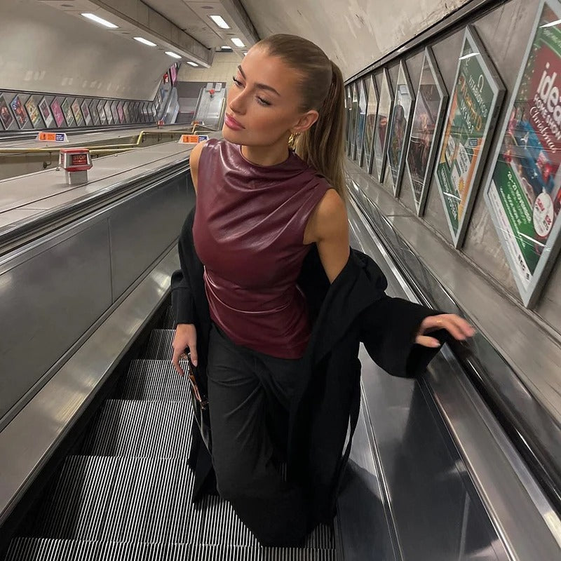 Allsidig ermeløs tanktopp til kvinner, en myk og pustende bodycon topp for sommerdager.