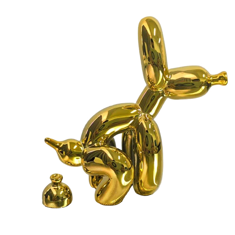 Fargerik ballonghund skulptur, moderne interiørdekorasjon. Perfekt for stue eller kontor.