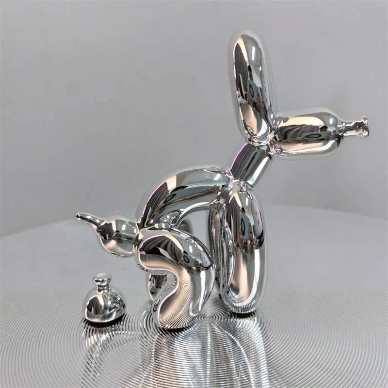 Gavetips: Trendy ballonghund skulptur i glansfull finish. Moderne og fargerik hjemmedekor.
