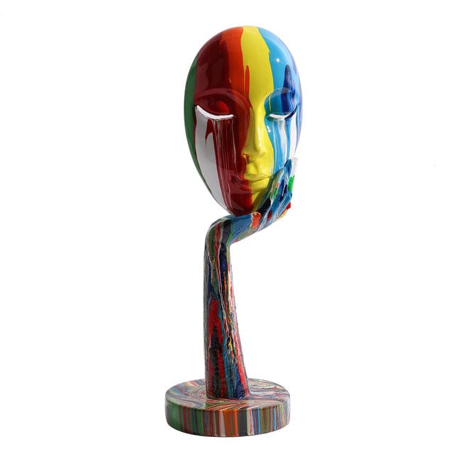 Moderne fargerik kunstmaske, kvinnelig design. Perfekt som unik veggdekorasjon og interiørkunst.