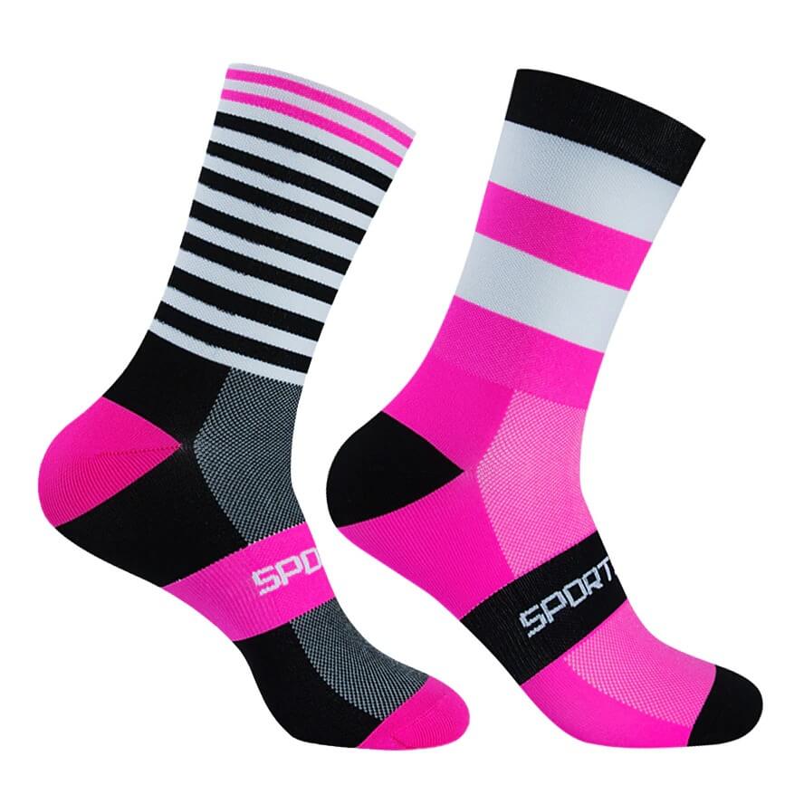 Fargerike unisex sportssokker for løping. Pustende og komfortable for trening.