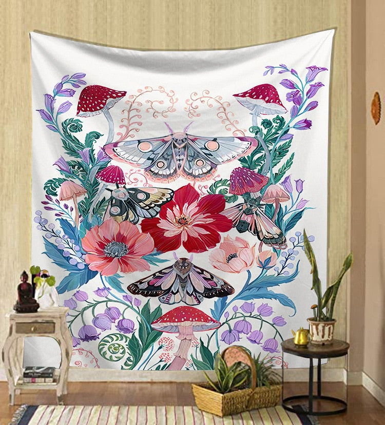 Fantasy veggteppe, myk flanell/polyester, fargerik veggkunst for ethvert rom i hjemmet.