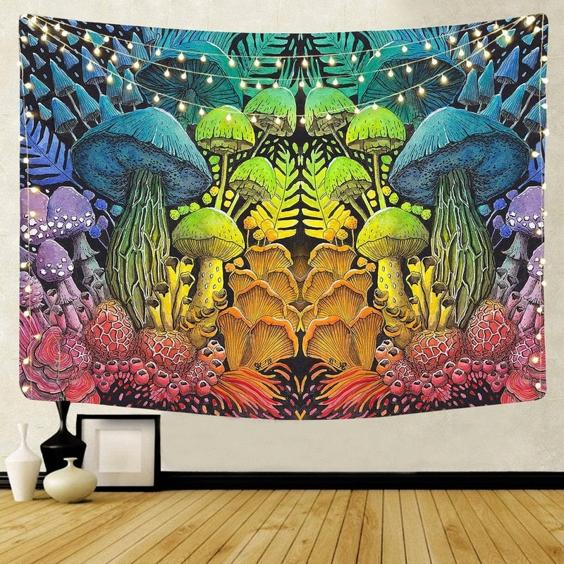 Vegghengt dekorasjon: Fantasy teppe i flanell/polyester, fortryllende stemning til rommet.