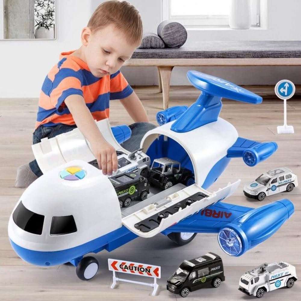 Pedagogisk lekefly- og lekebilsett for barn 3+. Utvikler motoriske ferdigheter og kreativitet.