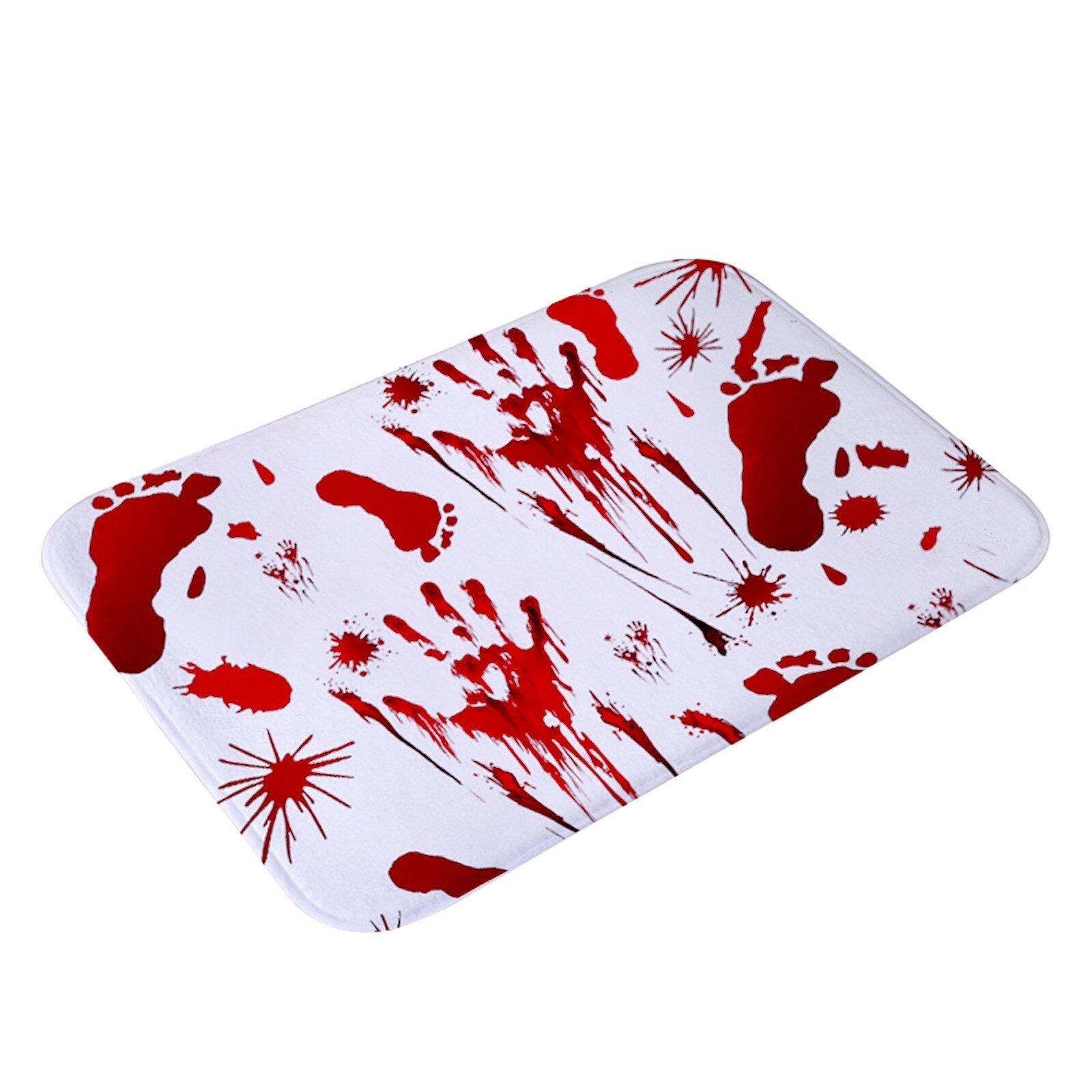 Fargeskiftende blodig badematte. Blir rød som blod når den blir våt. Perfekt til Halloween & pranks.