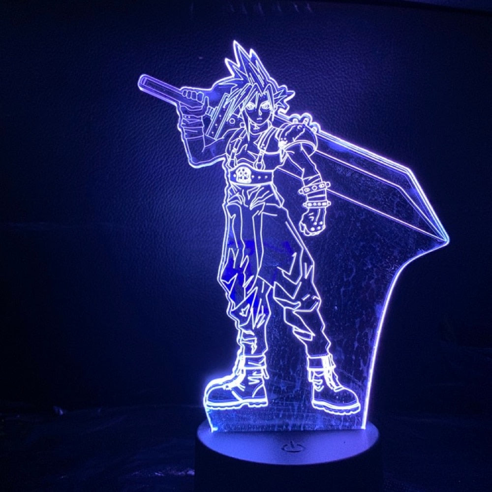 Unik Final Fantasy samleobjekt: en fantastisk 3D-lampe. Skaper magisk atmosfære, et must for fans av gaming.
