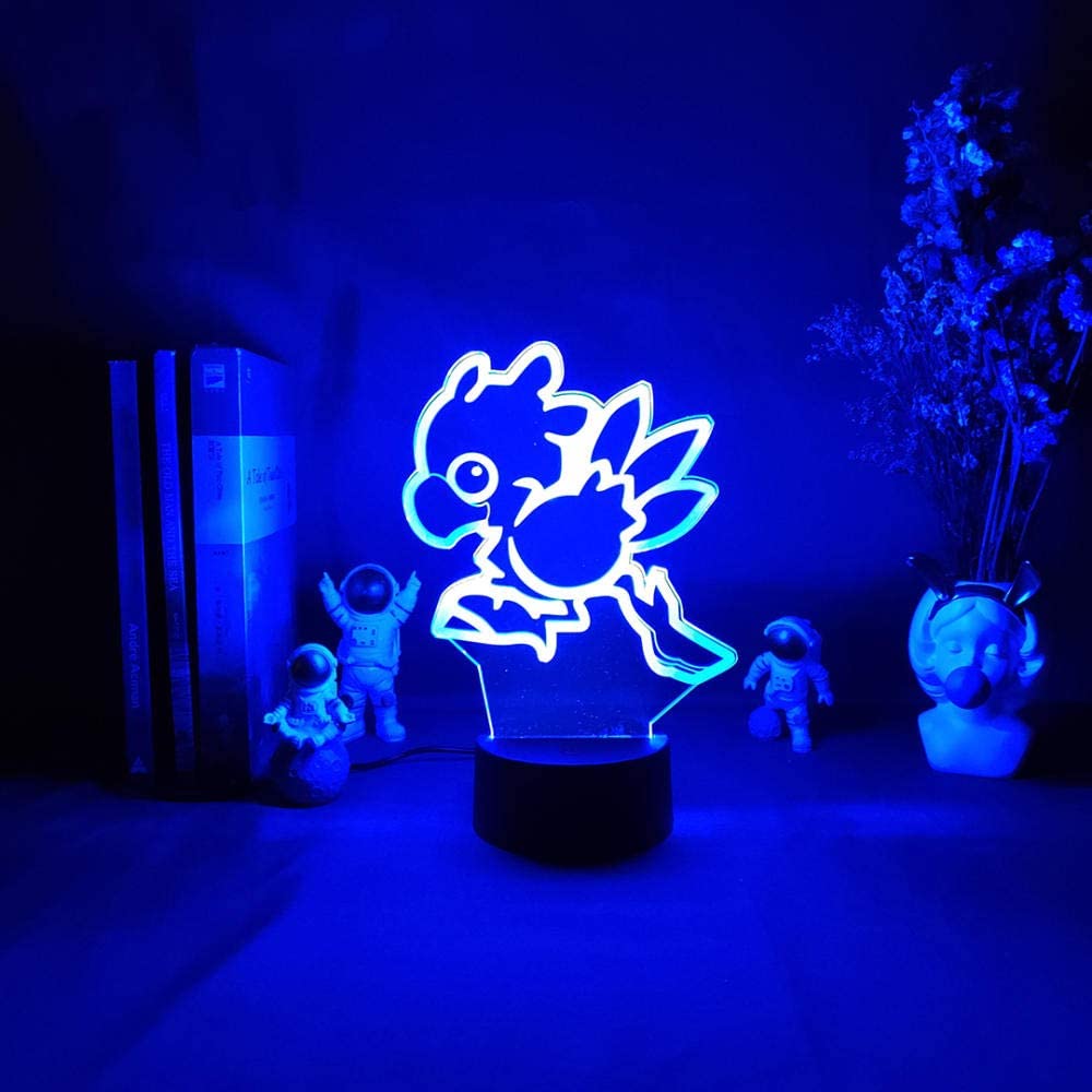 Elegant Final Fantasy bordlampe, en 3D-lampe som passer perfekt som gaming-dekorasjon og samleobjekt.