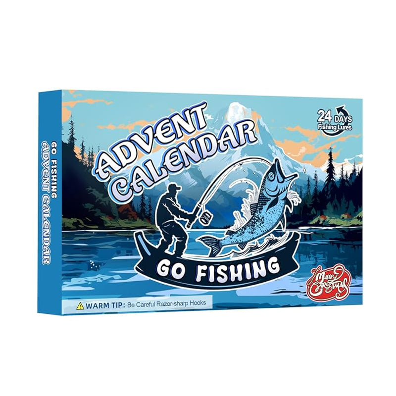 Unik julegave: Adventskalender for fiske, med 24 dagers fiskeutstyrsoverraskelser.