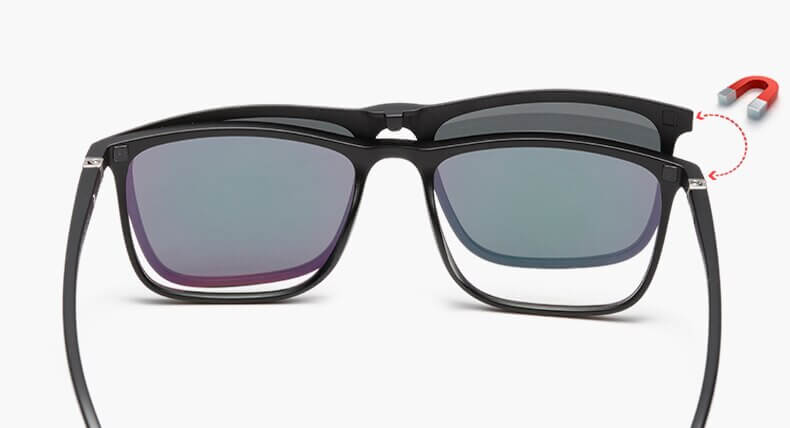 Smart reisegadget: Fleksible unisex klips-på solbriller, polariserte for optimal øyebeskyttelse.
