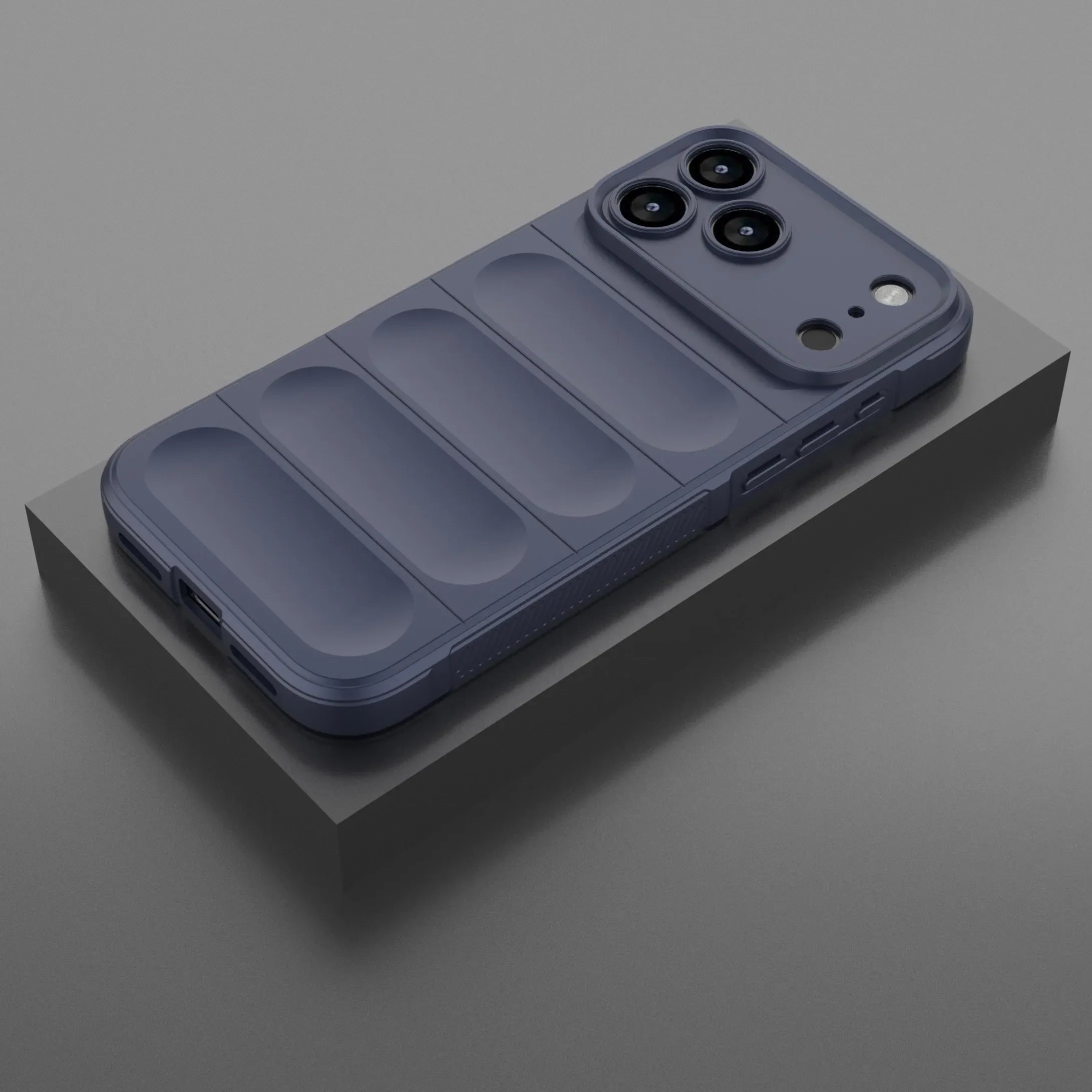Ripebestandig flerfarget deksel til iPhone 17. Silikonmateriale, støtsikkert for hverdagsbruk.