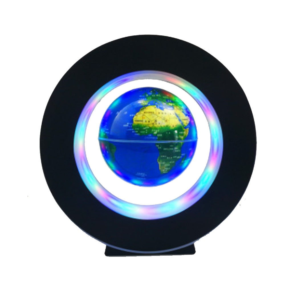 Flytende globe lampe med LED-belysning, perfekt dekorasjon for moderne hjem og kontor.