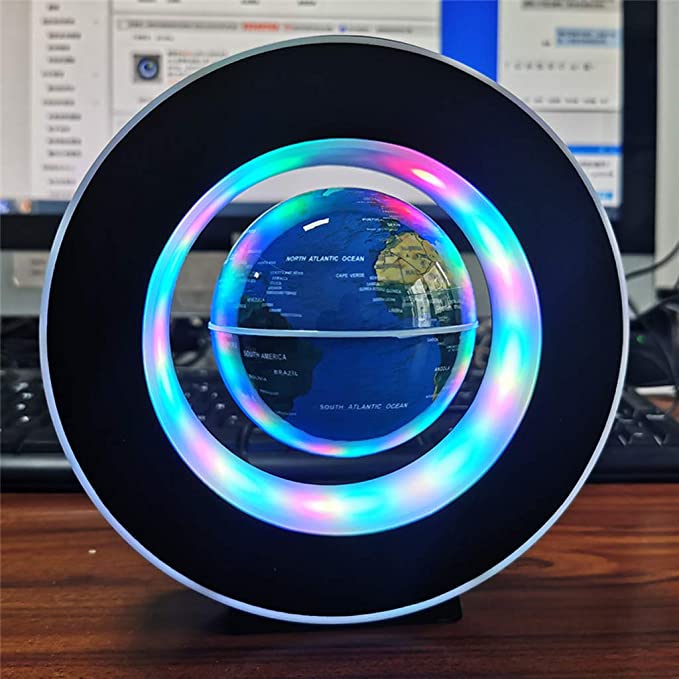Unik magnetisk levitasjonsglobe med integrert LED-lys, en stilfull innredningsdetalj og gaveidé.