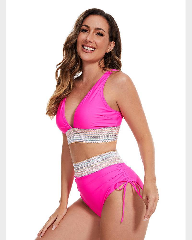 Formende badetøy for kvinner, høy midje bikini for optimal magekontroll.
