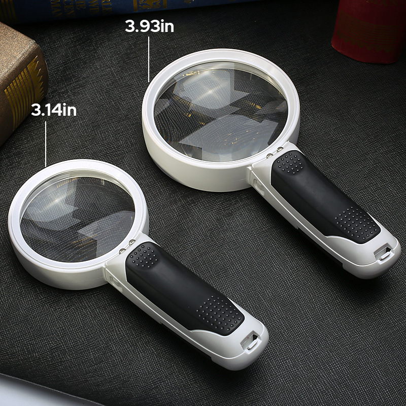 Optisk forstørrelsesglass med LED-lys for detaljarbeid, håndarbeid og hobby for svaksynte.