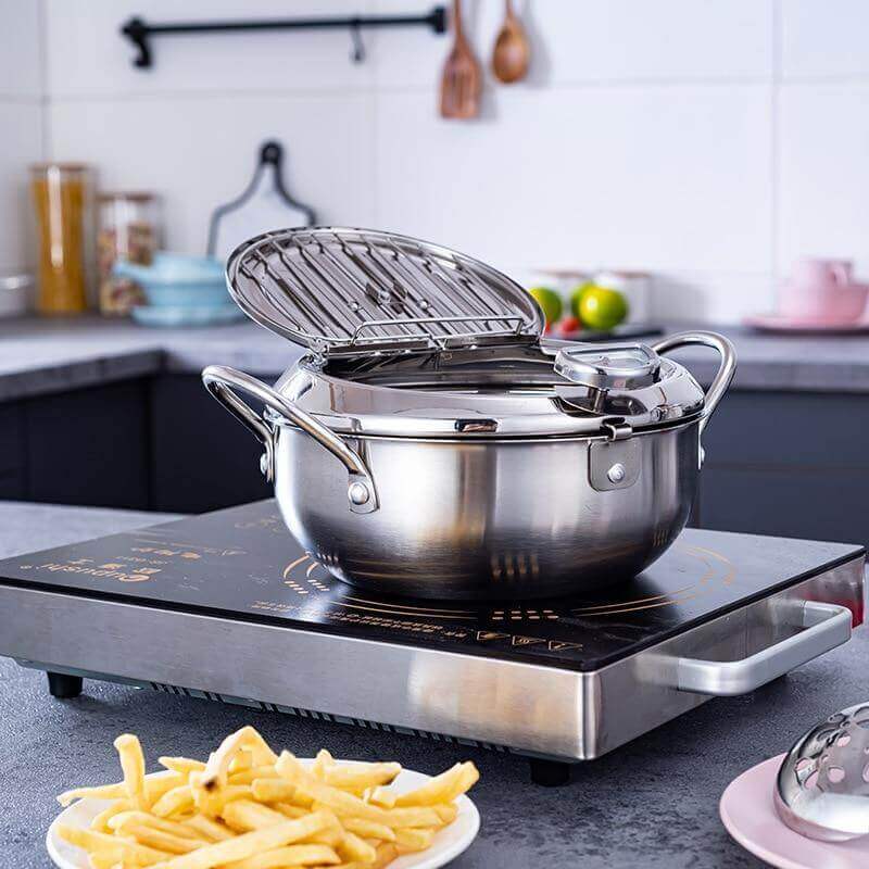 Slitesterk frityrgryte i rustfritt stål med termostat. Gir full kontroll over dypfrityren.
