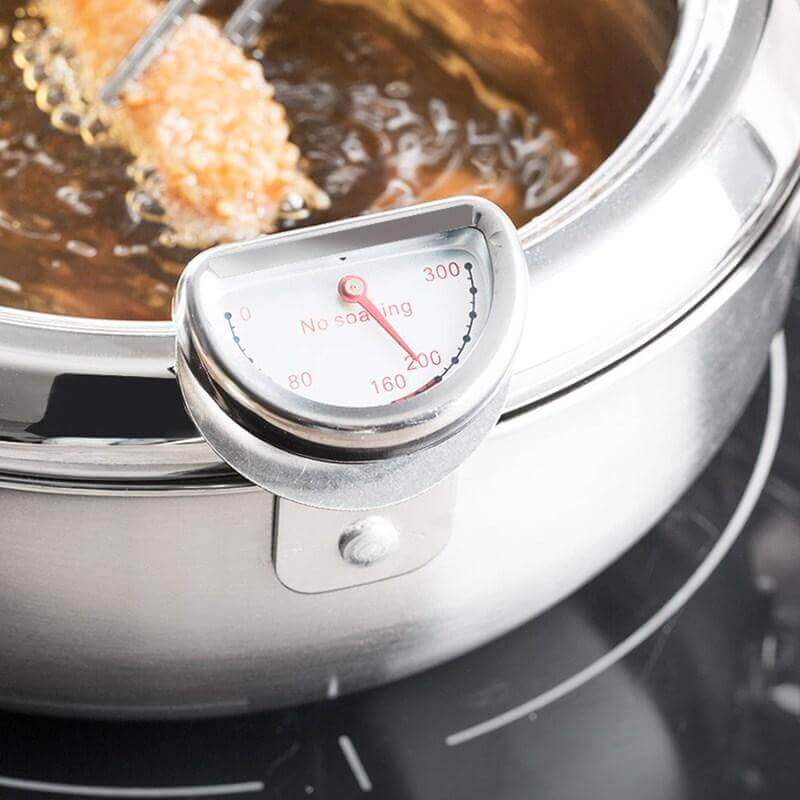 Allsidig frityrgryte i rustfritt stål. Perfekt for steking av diverse matvarer med termostat.