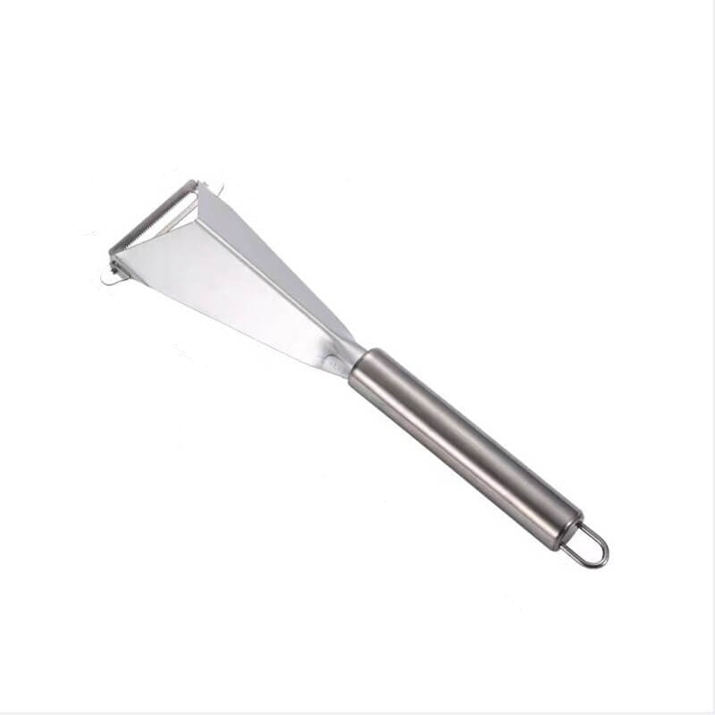 Fruktkniv i rustfritt stål med trekantblad for presis utskjæring av frukt og grønnsaker. Kreativ kjøkkenredskap.