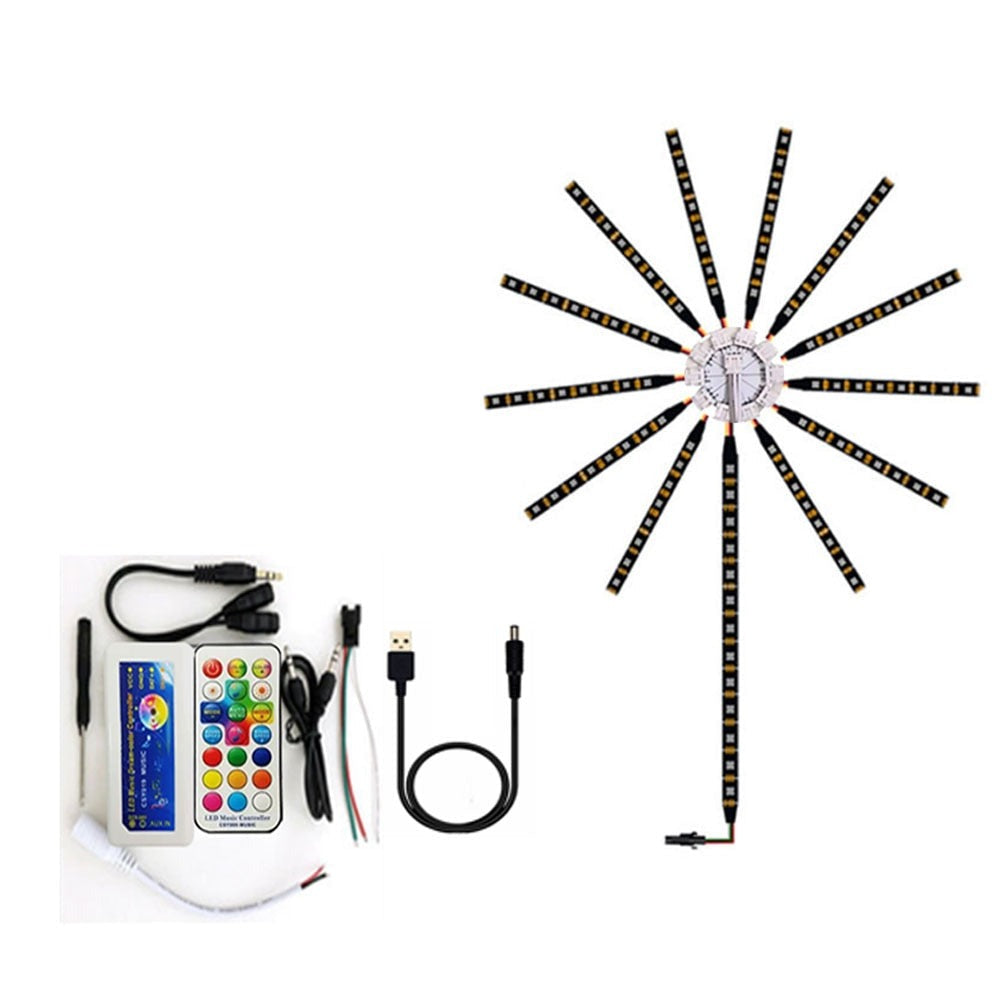 Fyrverkeri LED-stripelys med RGB-farger for festlig belysning og stemning i hjemmet.