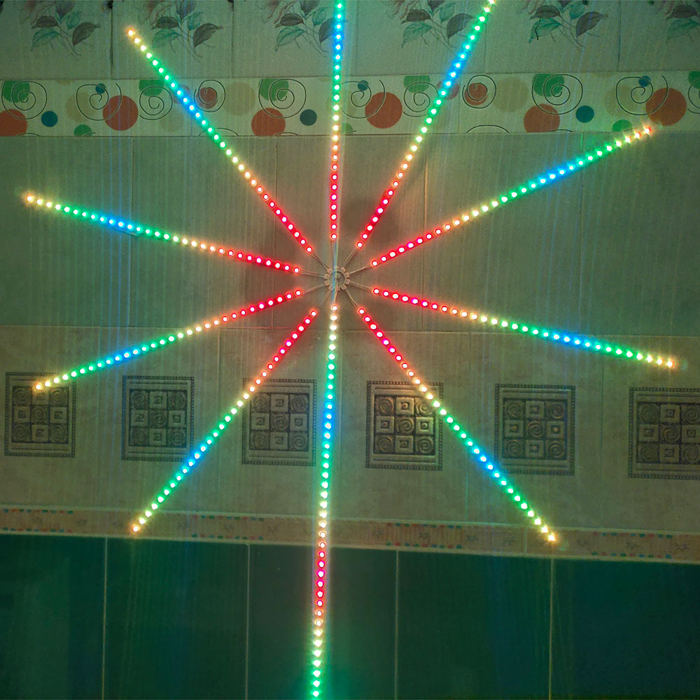 Nyttårsbelysning: Fyrverkeri LED-stripelys for en glitrende feiring og minneverdig stemning.