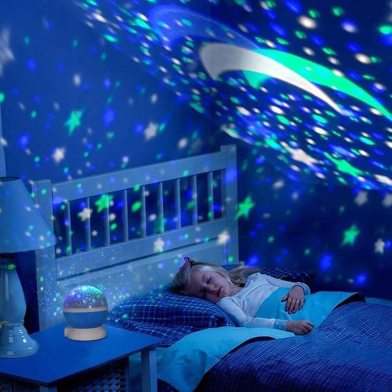 LED stjerneprojektor for avslapning, med vakkert lysshow som forvandler stuen til en galakse.