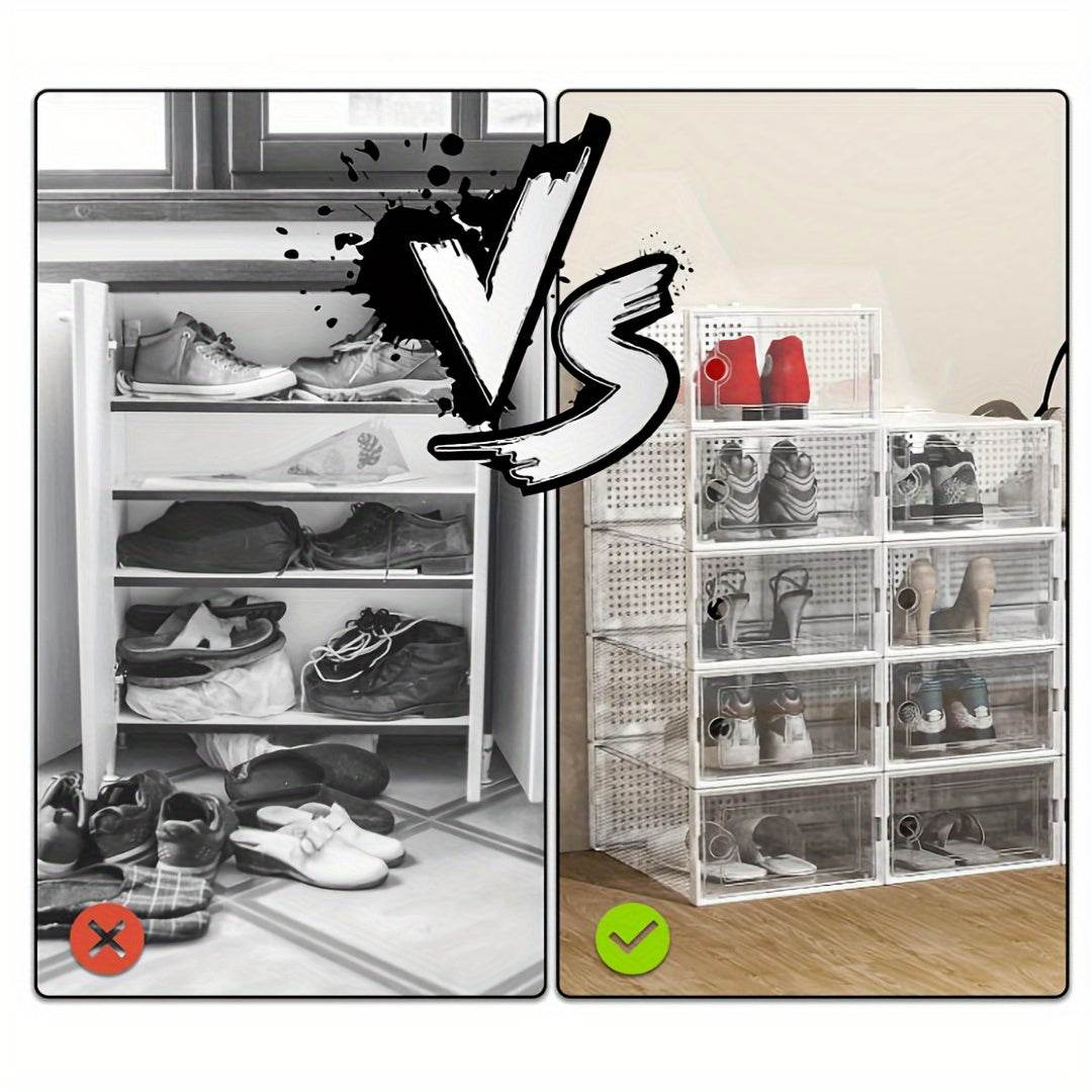 Gjennomsiktig skoeske som lar deg enkelt finne dine sneakers, samtidig som de ventileres.