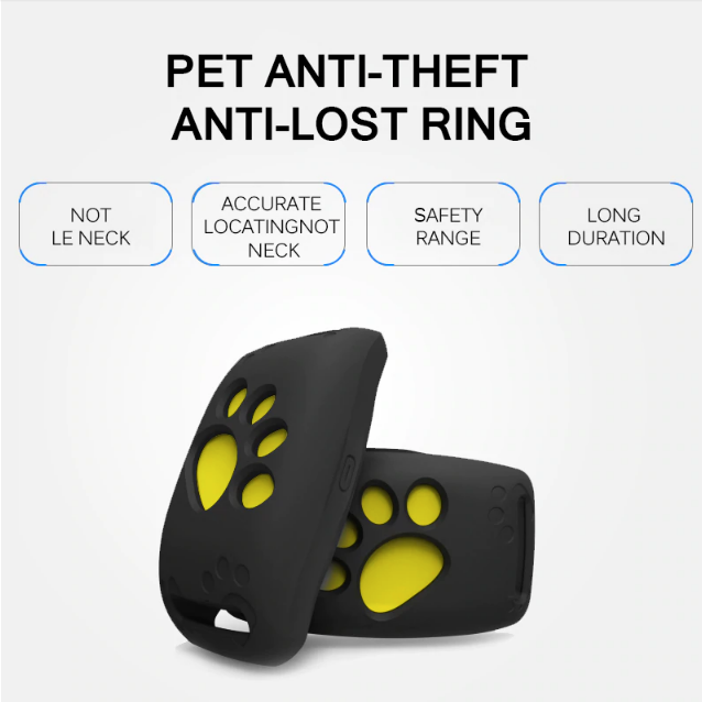 Vanntett GPS-tracker for hund og katt med geofence-funksjon for trygg utendørs sporing.