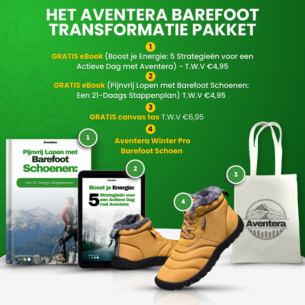 Utvalg av grønne, gule og svarte barfot herresko, vanntette vintermodeller for optimal komfort og fothelse.