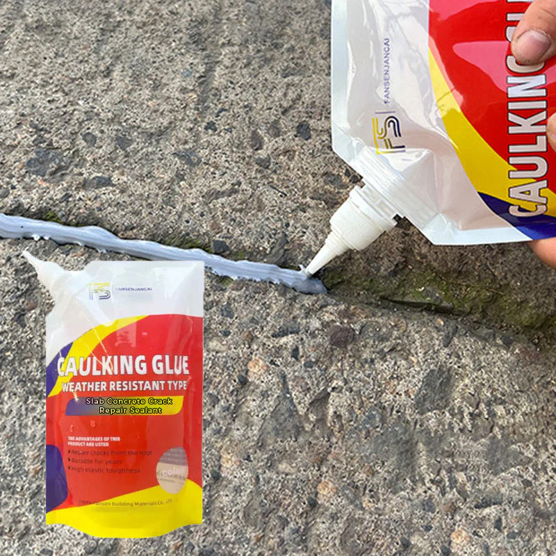 Grå universell betongsprekk tetningsmasse for holdbar betongreparasjon og sprekkfylling, vanntett for utendørs bruk.