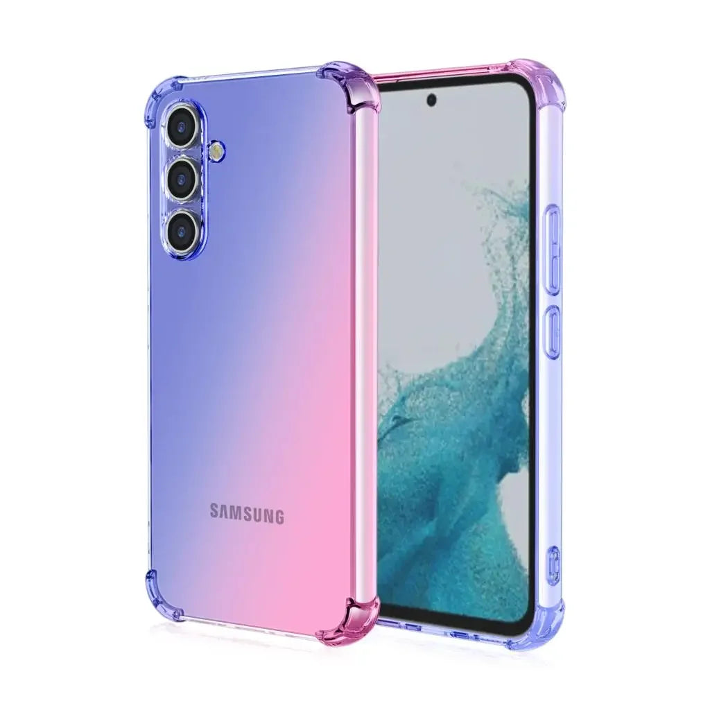 Gradient telefondeksel for Samsung S25 med stilfull fargeovergang. Beskytter og gir personlig stil.
