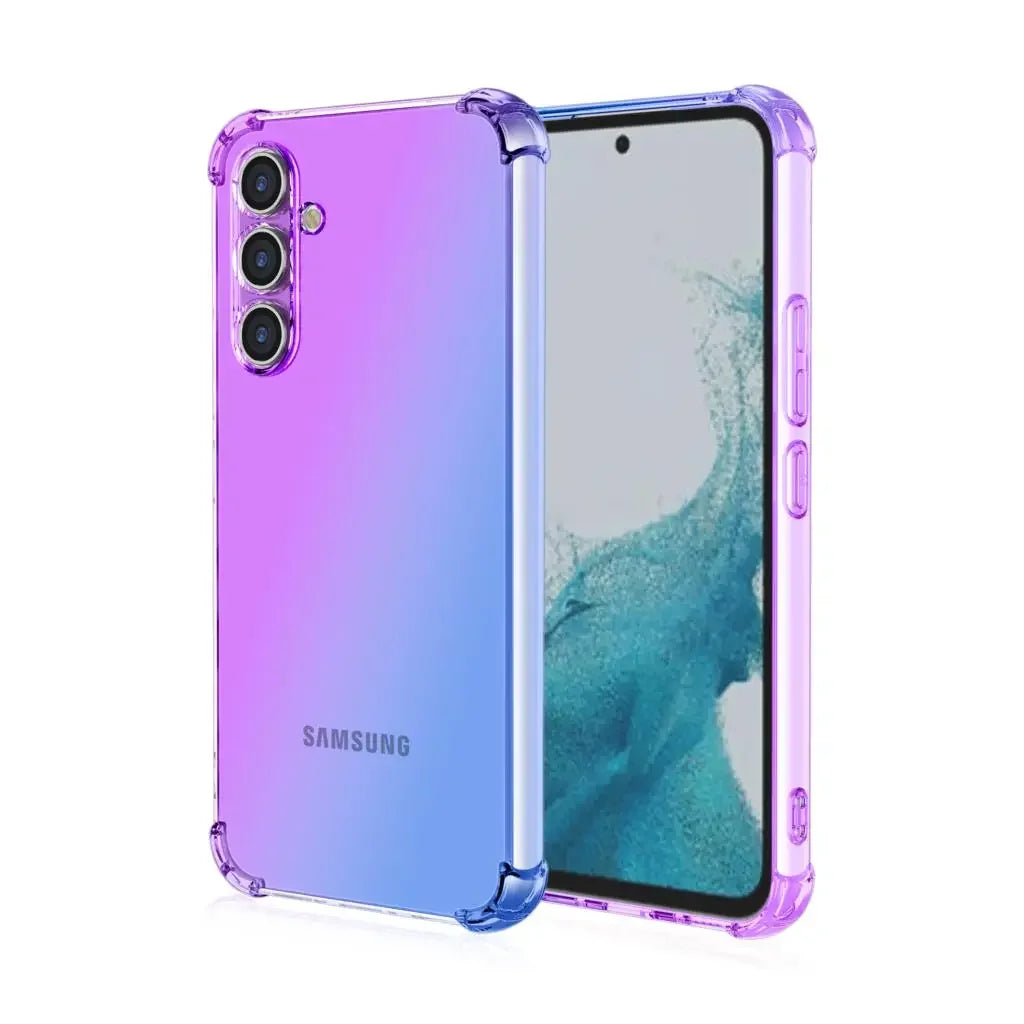 Unikt gradient Samsung S25 deksel. Gir din mobil et trendy utseende med fargeovergang og god beskyttelse.