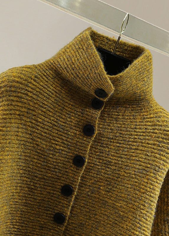 Lilla dameturtleneck med romslige flaggermusermer, en komfortabel og elegant bomullsblanding genser for høst/vinter.
