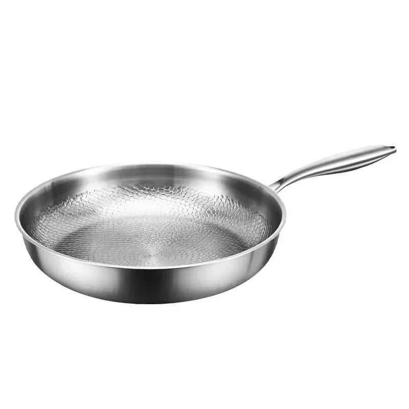 Moderne kjøkken med titan stekepanne. Induksjonsvennlig panne som kombinerer stil og funksjon for matlaging.