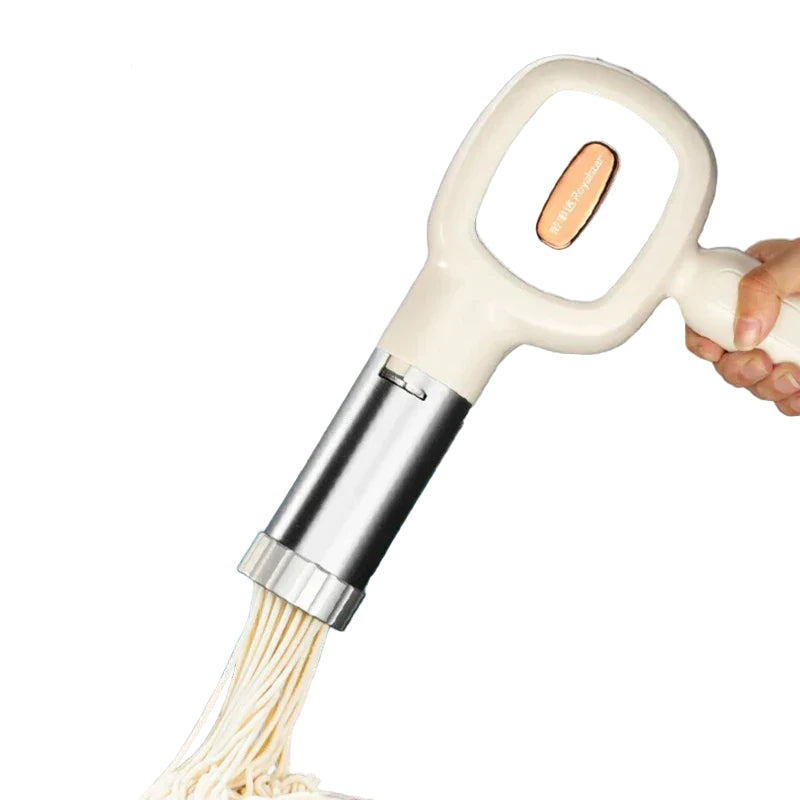 Håndholdt pastamaskin for fersk hjemmelaget pasta, automatisk og enkel i bruk.