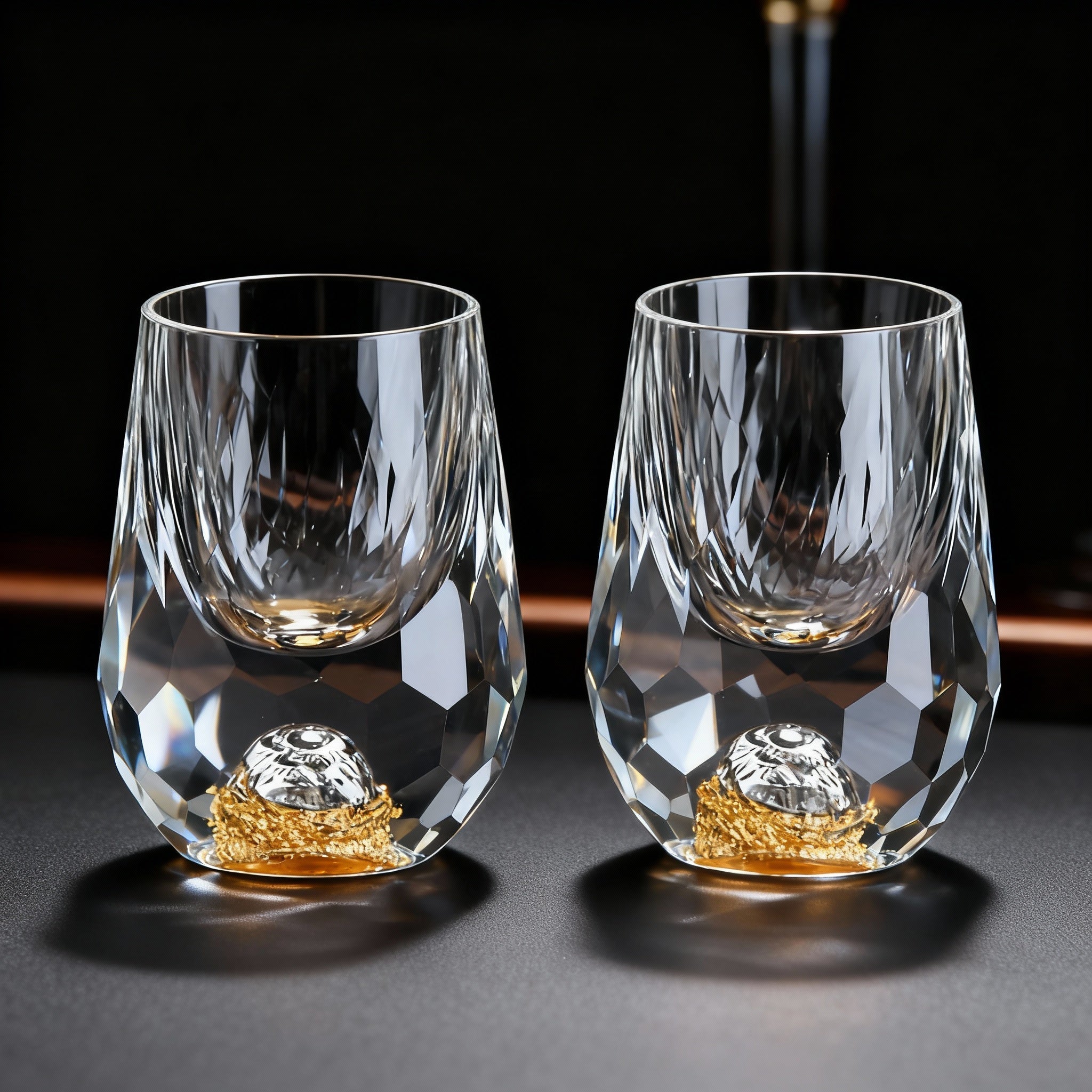 Elegant håndlaget krystallglass for whisky og cocktailer. Premium barutstyr som hever enhver drikkeopplevelse.