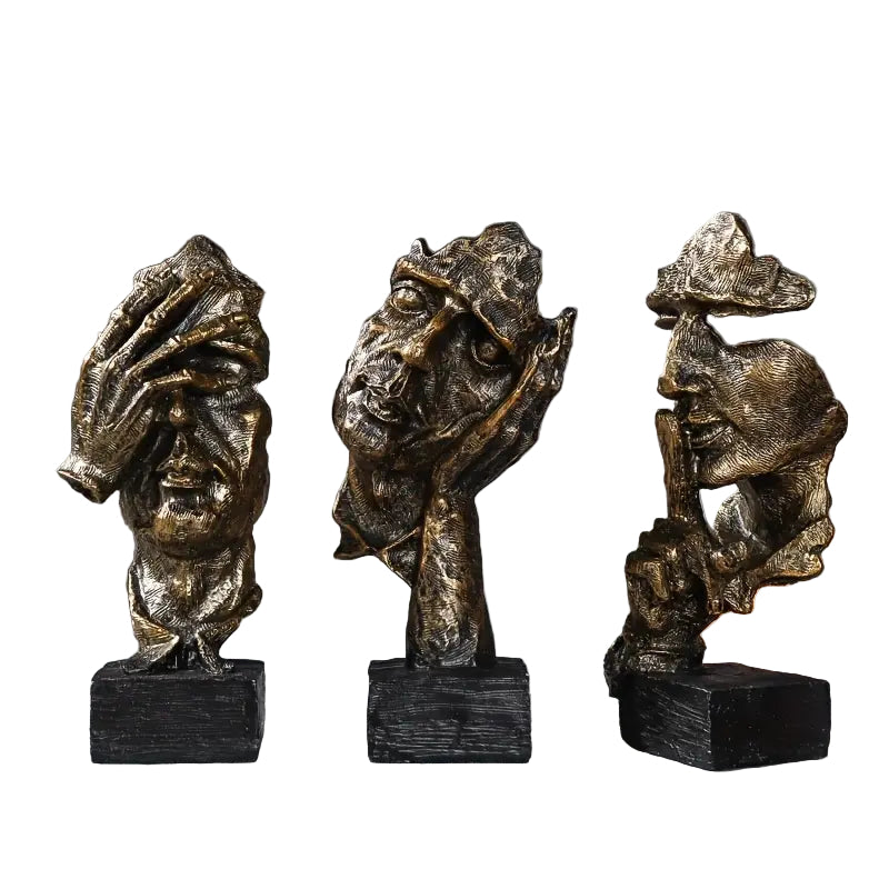 Håndlaget kunstnerisk figur, unik skulptur i klassisk stil for hjemme- og kontordekorasjon.