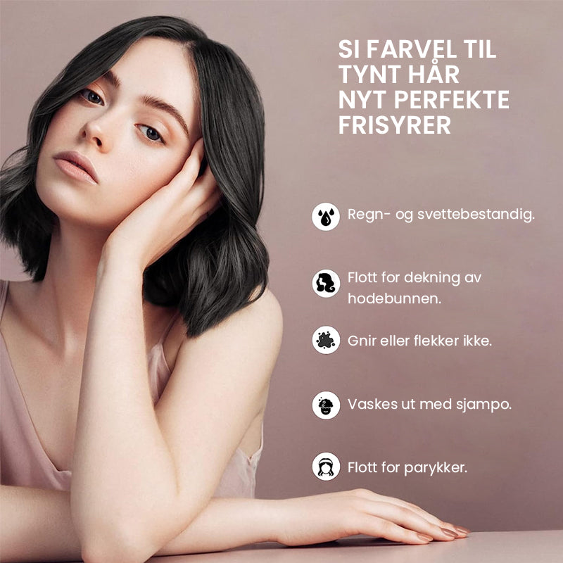 Enkelt hårstylingpulver som dekker grå røtter og gir naturlig volum raskt.
