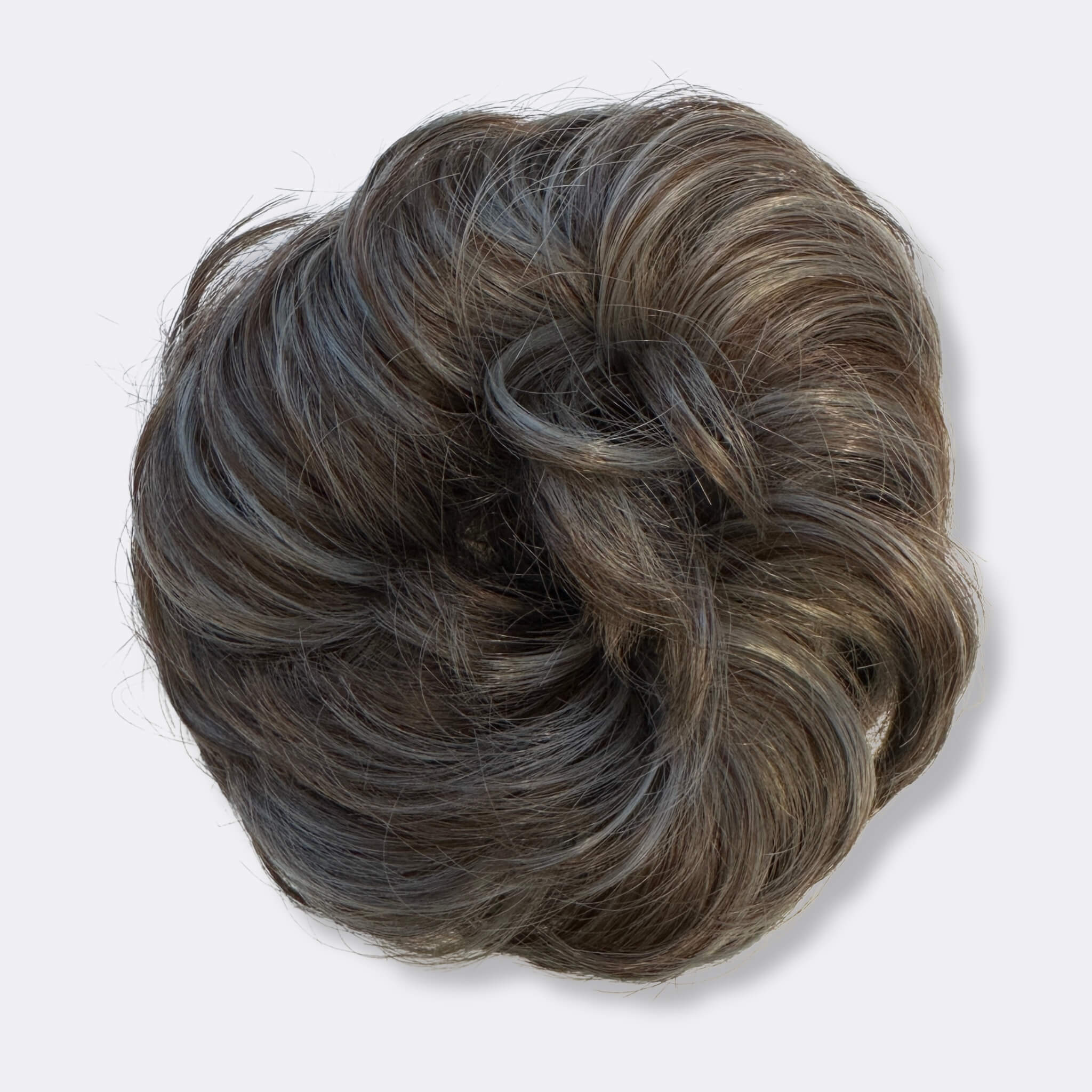 Enkel voluminøs hårbolle med scrunchie i syntetisk hår for damer.