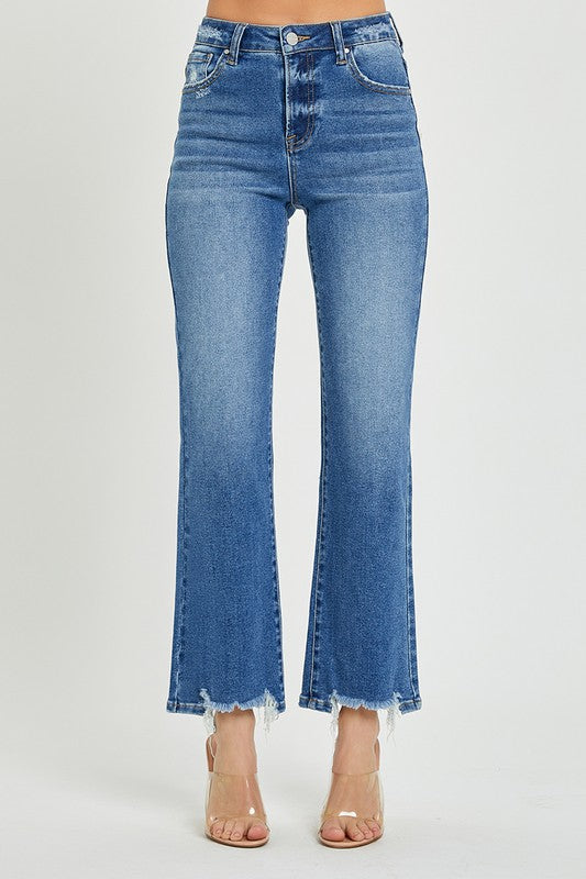 Stilfulle damebukser med høyt liv og avslappet passform, ideelle for en trendy og komfortabel look.