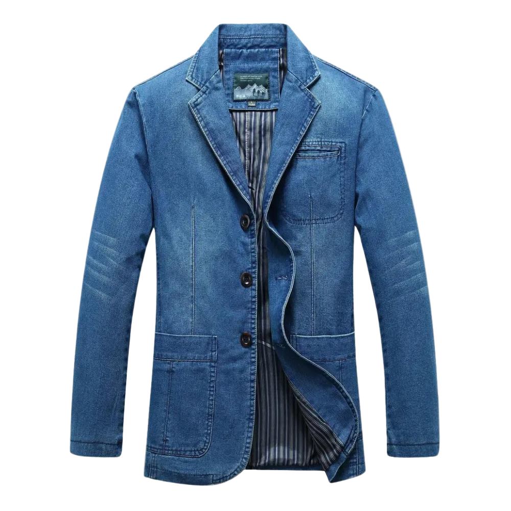 Herre avslappet blazer, ideell for smart casual antrekk. Komfortabel og allsidig jakke til vår/høst.