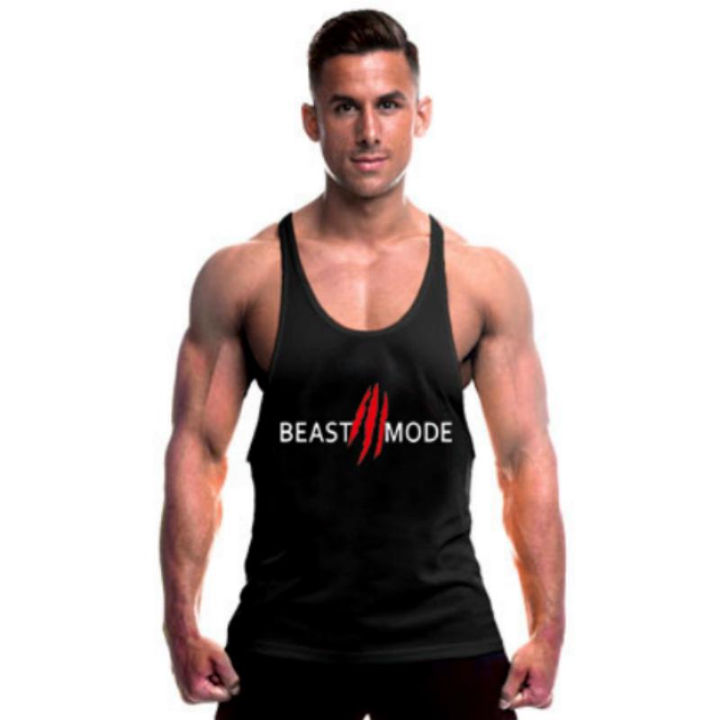 Sommer topp: Herre Beast Mode singlet, lett og luftig, perfekt for varme dager og trening.