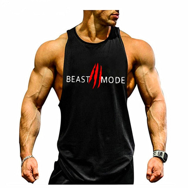Komfortabel Beast Mode singlet for menn, perfekt for treningsøkter og avslappet fritidsbruk.